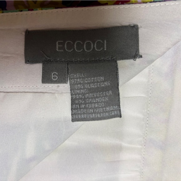 Eccoci Multi Tropical Floral Sleeveless Button Down Blouse and Skirt Combo 6 - Picture 9 of 9